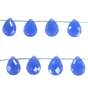 BLUE QUARTZ FACETED PEAR SD 13X18MM